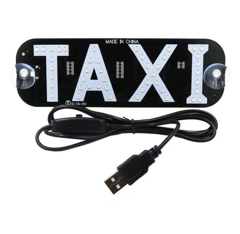 TAXI with switch button LED nameplate