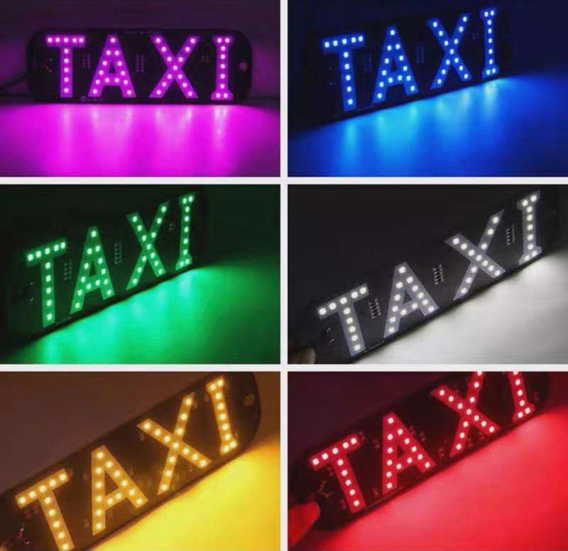 TAXI with switch button LED nameplate