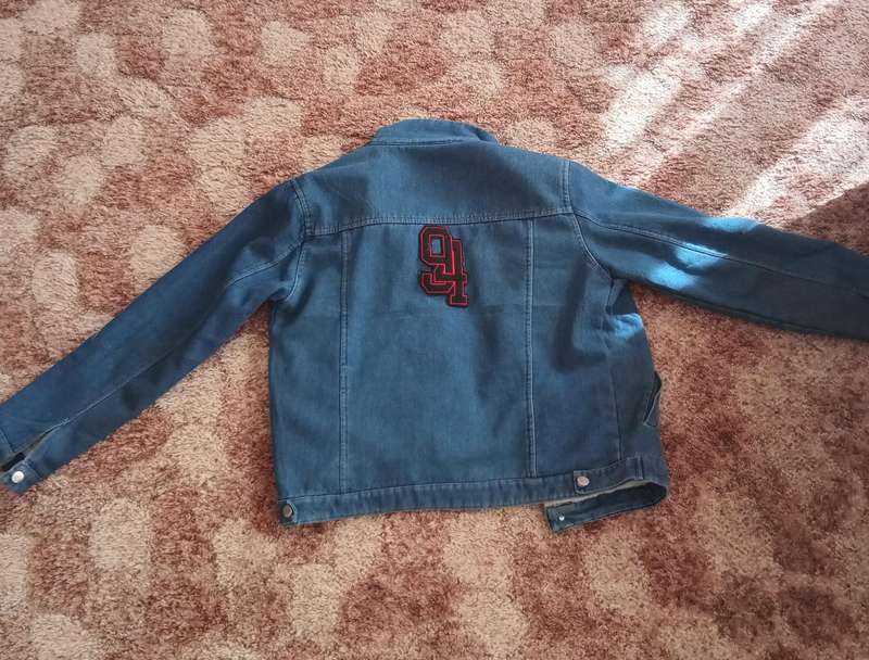 Warm denim jacket with wool inside