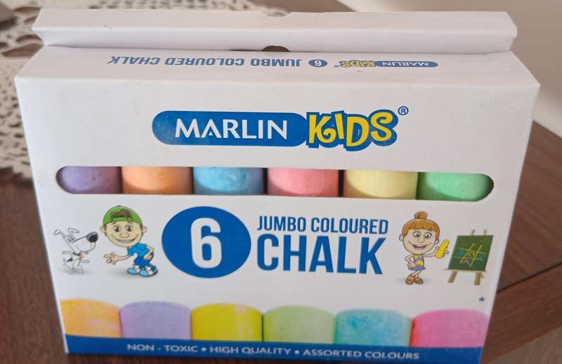 Marlins kids jumbo colored chalk 6 pack