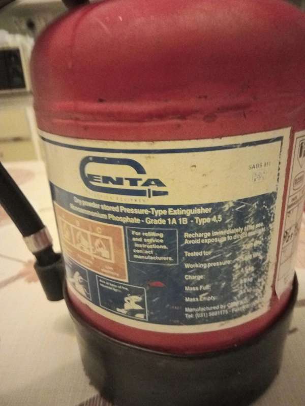 SABS fire extinguisher
