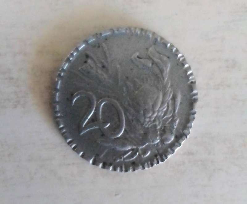 1976 South Africa 20 cents coin