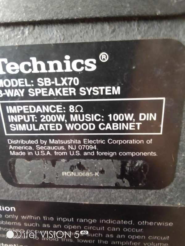 3 way way Technics speaker