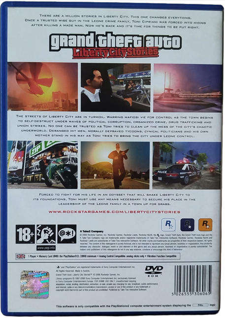 Grand Theft Auto: Liberty City Stories (PS2) | Complete with Manual & Map | Refurbished Disc