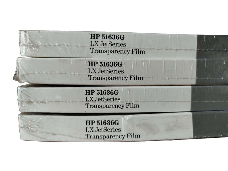 HP Premium Inkjet Transparency Film | 4 Sealed Boxes | 51636G | 50 Sheets per Box | A4