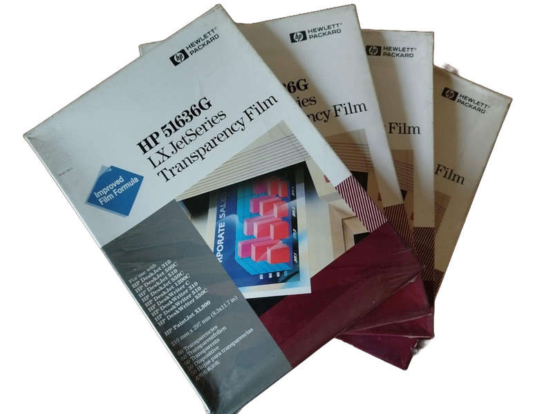 HP Premium Inkjet Transparency Film | 4 Sealed Boxes | 51636G | 50 Sheets per Box | A4