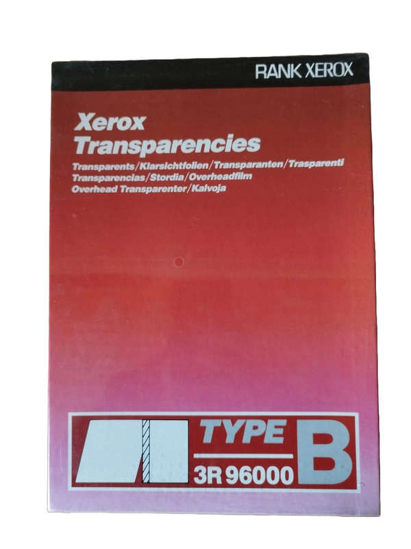 Xerox Type B Transparencies  3R96000 | Sealed Box | A4 Laser Printer Sheets