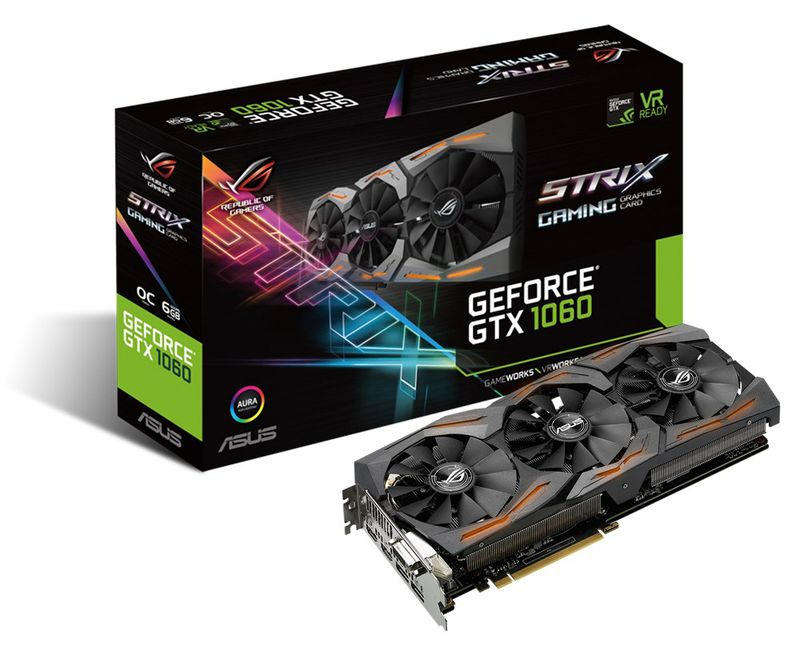 Asus Geforce ROG Strix GTX 1060 6GB Gaming GDDR5 192Bit Desktop Graphics Card