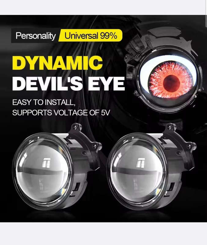 3-Inch LED Animated Multi  8+1 Mode Demon Eye Fog Light