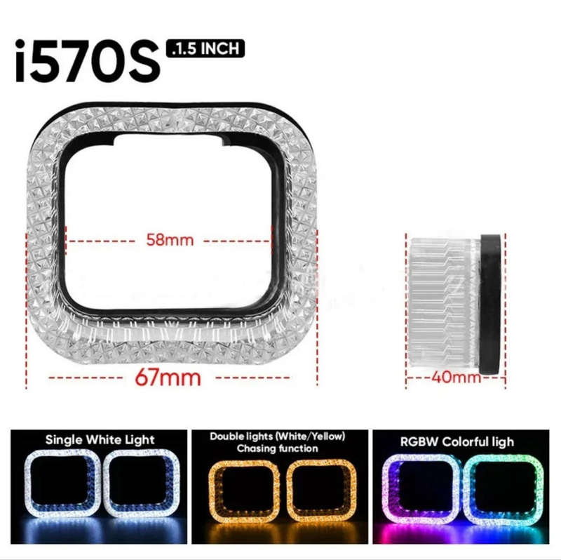 5D Crystal Angel Eyes Ring DRL Covers