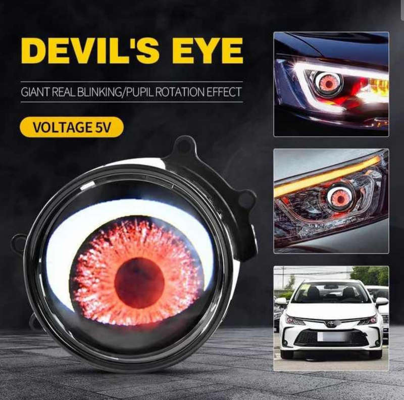3-Inch LED Animated Multi  8+1 Mode Demon Eye Fog Light