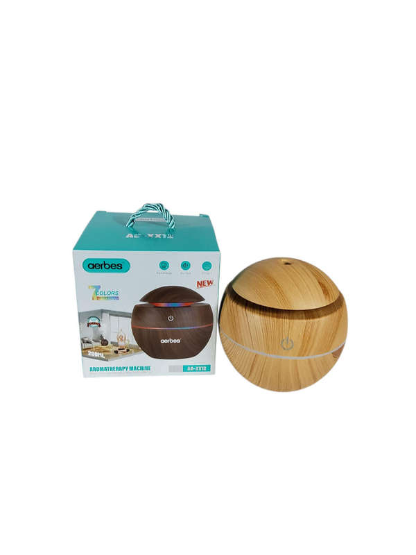 Aerbes AB-XX12 7 Colours Night Mightlight Humidifier 2W 200ML- Light brown