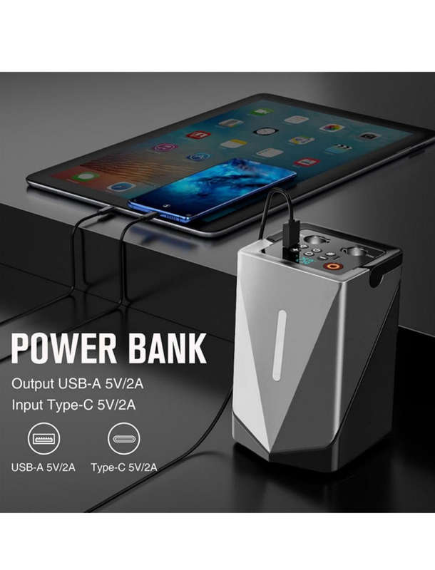 Multifunctional Jump Starter with Air Pump Portable Car Battery Booster & Inflator
