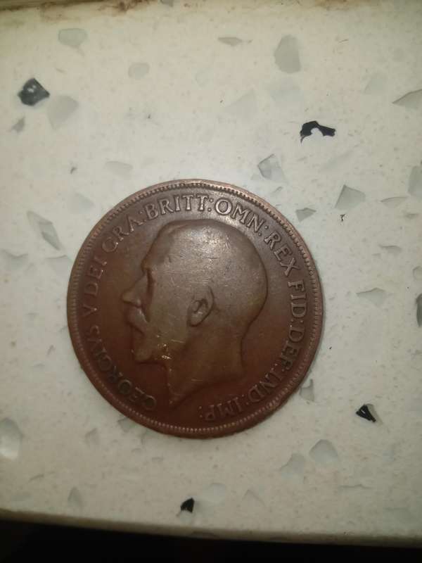 1952 "SUID" SOUTH AFRICA GEORGIVS  "1d"ONE PENNY COIN USED