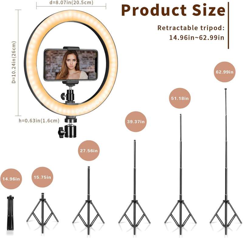 35 cm LED Ring Light with 1.8m Adjustable Tripod
