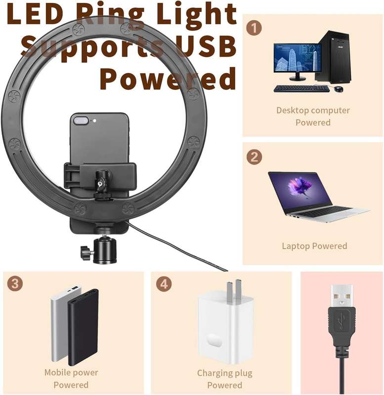 35 cm LED Ring Light with 1.8m Adjustable Tripod
