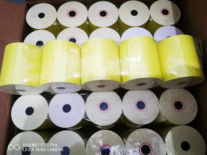 Yellow Thermal Till Rolls - a box of 50 Rolls