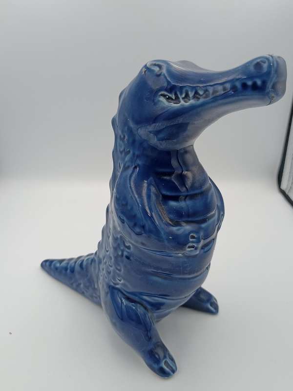 Blue Ceramic Crocodile