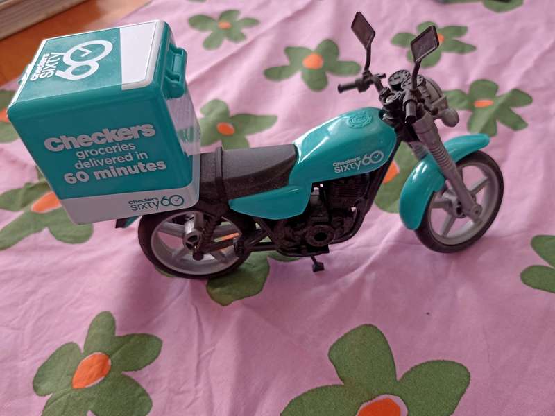 Checkers Little Shop Mini Items and Motorcycle Bundle