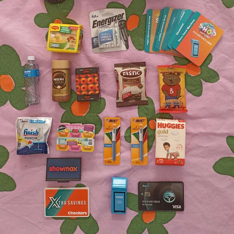 Checkers Little Shop Mini Items and Motorcycle Bundle