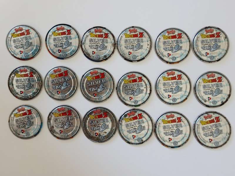 Dragon Ball Z Metal Tazo Lot