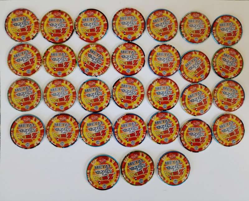 Dragon Ball Z Metal Tazo Lot
