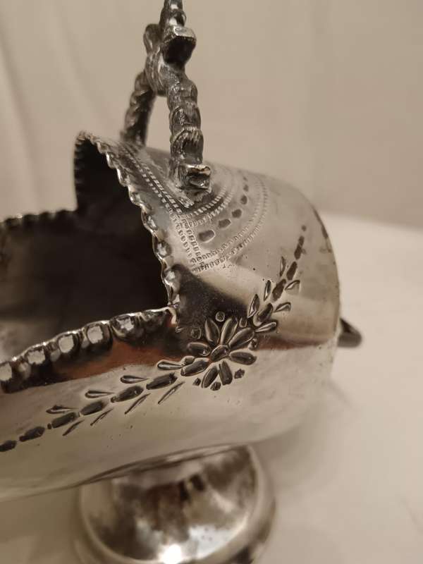 Vintage Silver-Plated EPBM Sugar Bowl - Coal Scuttle Shaped