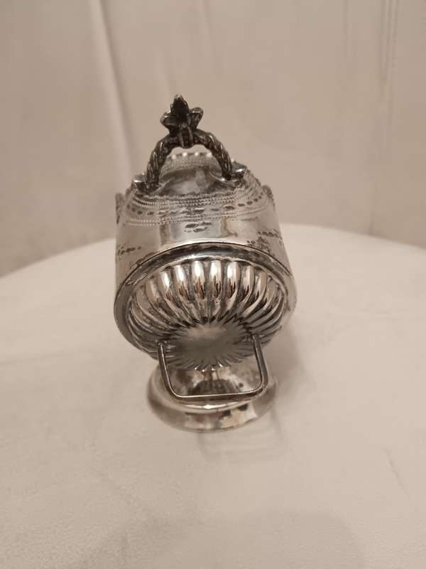 Vintage Silver-Plated EPBM Sugar Bowl - Coal Scuttle Shaped