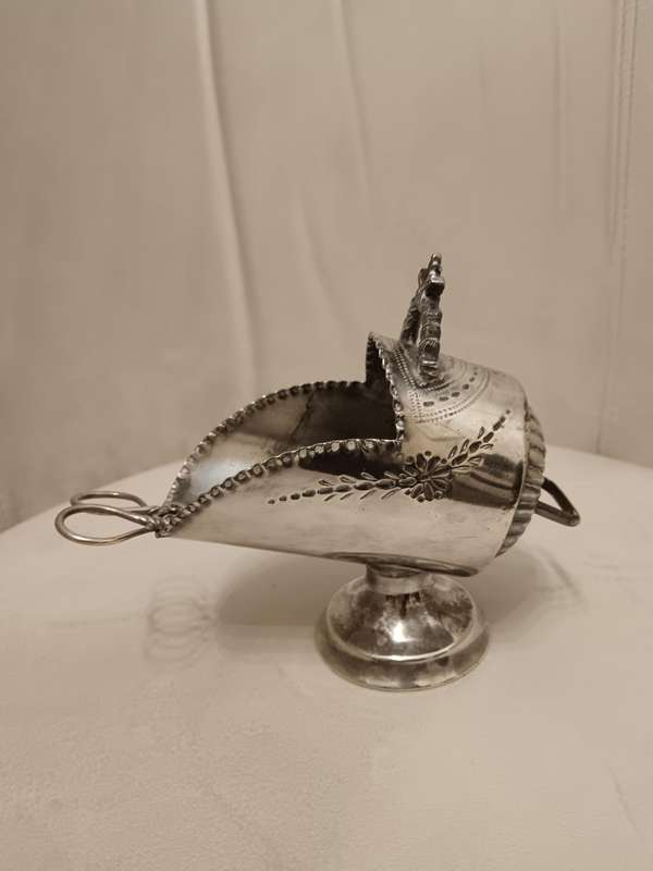 Vintage Silver-Plated EPBM Sugar Bowl - Coal Scuttle Shaped