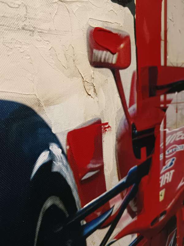 F1 Ferrari Canvas Wall Art 100x100cm