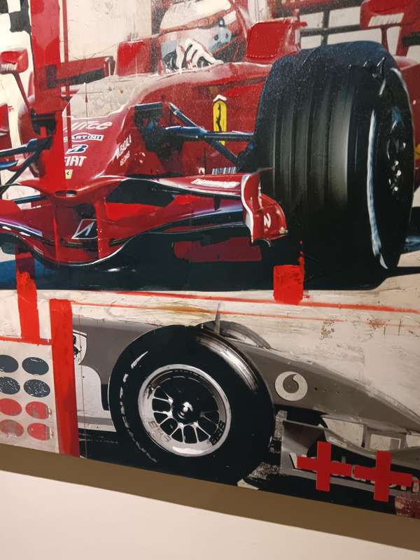 F1 Ferrari Canvas Wall Art 100x100cm