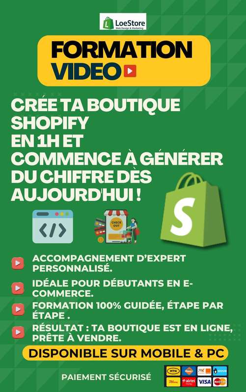 Create your Shopify Store in 1 hour and Start Generating Revenue Today!