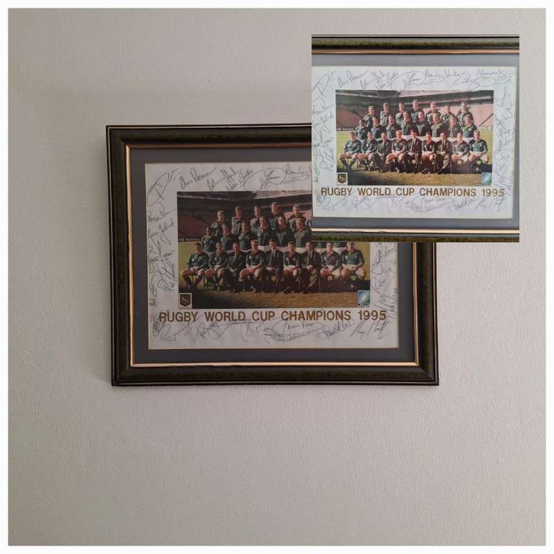 1995 Rugby Team Photo with all original signatures
