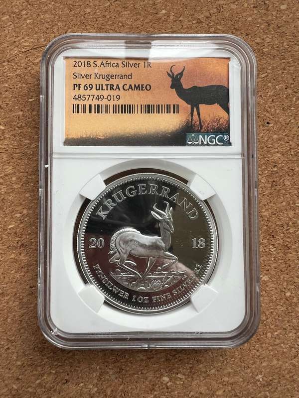 2018 PF 69 Ultra Cameo silver KrugerRand