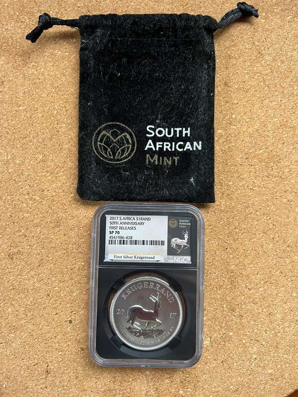 2017 SP 70 50th Anniversary first releases silver KrugerRand