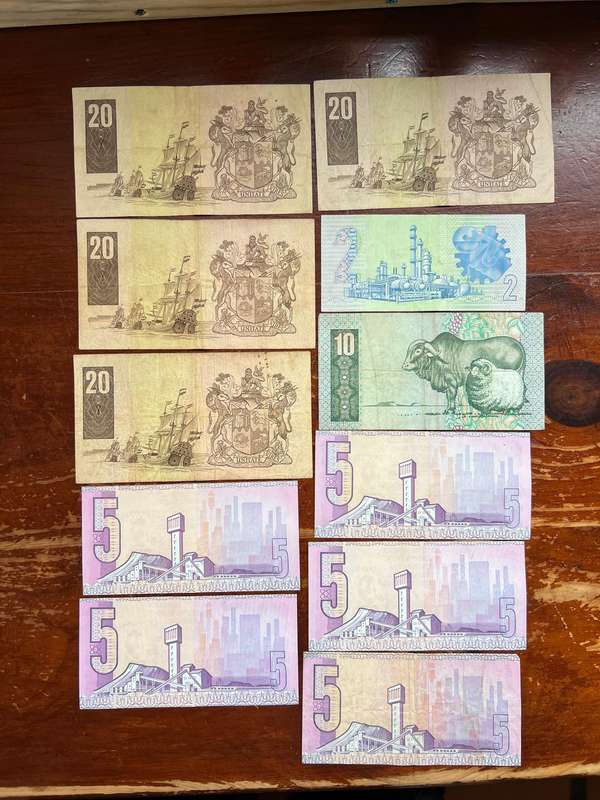 Old South African bank notes