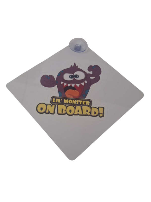 Baby on board sign - Little Monster