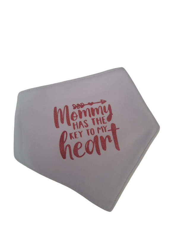 Mommy has the key to my heart  - Baby Bib