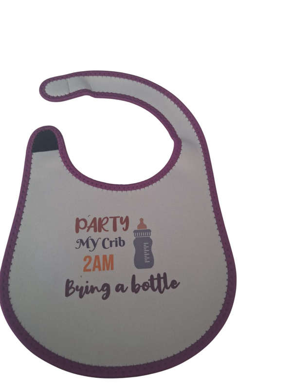 Party my at my crib - Baby Bib