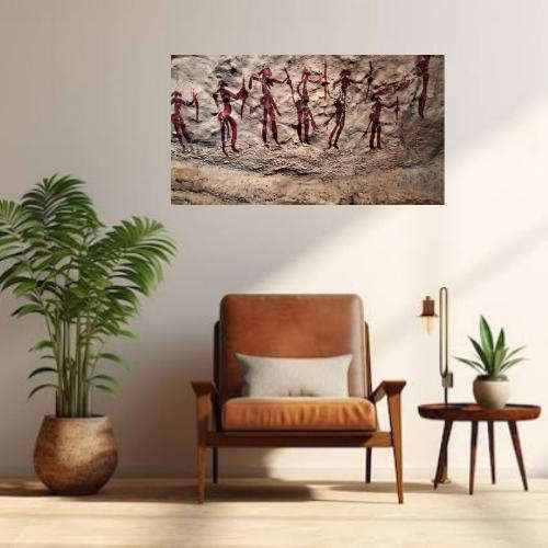 Original Photography A3 Printed Canvas Wall Art "African""