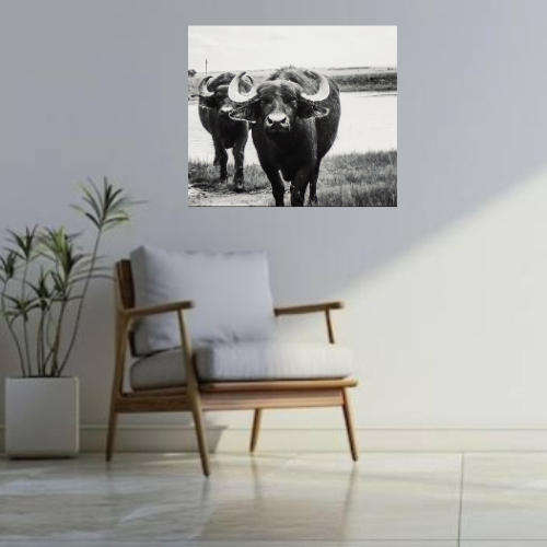 Original Photography A3 Printed Canvas Wall Art "Wild Animals in Africa""