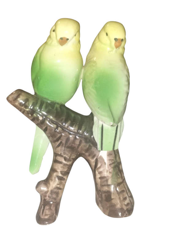 Vintage Budgerigar, Budgie Figurine. Ceramic. 1950s  Big price drop compared to market price