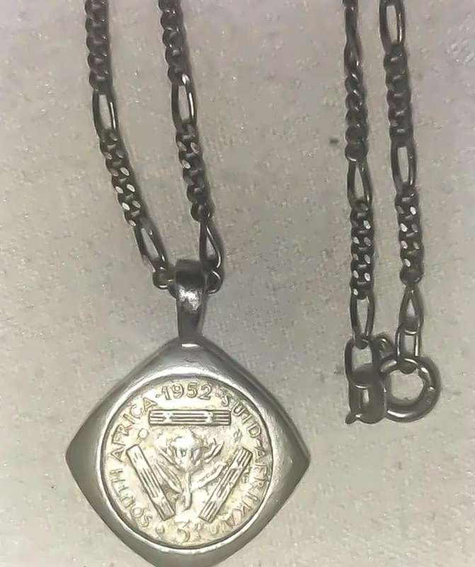 Tickey coin Vintage Sterling Silver (925) 1952 Tickey coin necklace