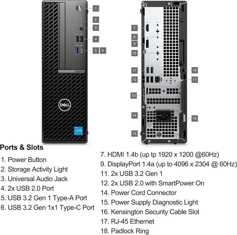 Dell OptiPlex 7020 Core i5-14500 14th Gen 16GB DDR5 RAM 512GB Nvme M.2 SSD