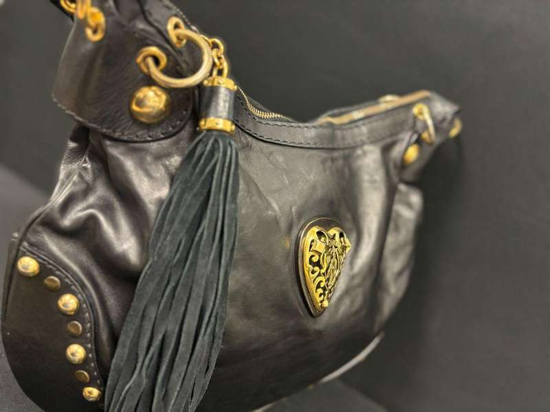 Gucci Calfskin Babouska Hobo Bag  Black