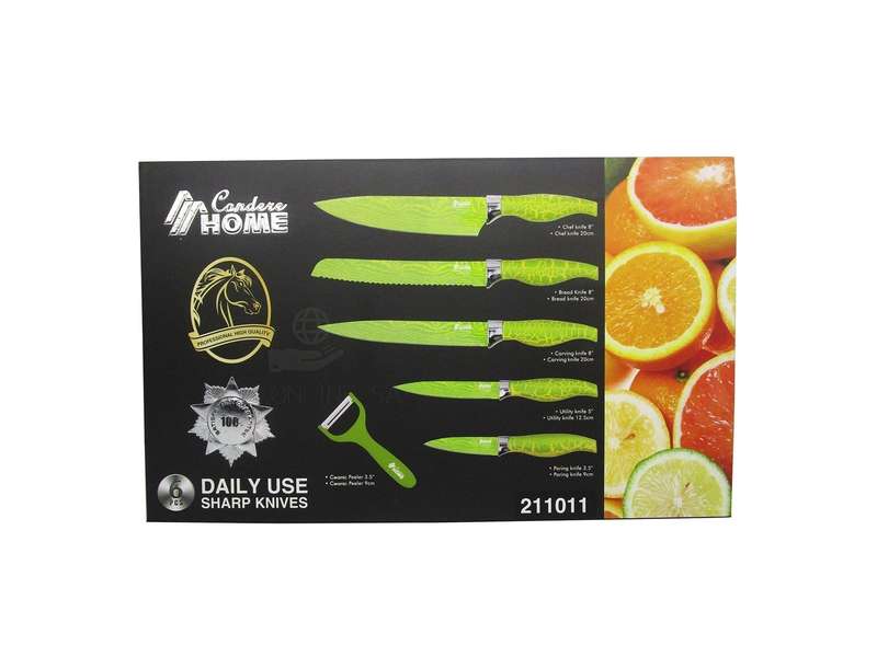6Pc Non-stick Coating Knife Set