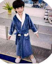 Kiddies Bathrobe/Gown: Unisex, Fluffy, Age 2-12 Years