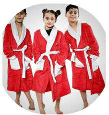 Kiddies Bathrobe/Gown: Unisex, Fluffy, Age 2-12 Years