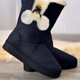 Winter Princess Snow Boots, Warm Lined, Plush and Thick Fur Lining, Size 3 to 8