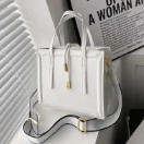 Tie Detail Minimalist Double Handle Square tote Bag, with Wide Straps